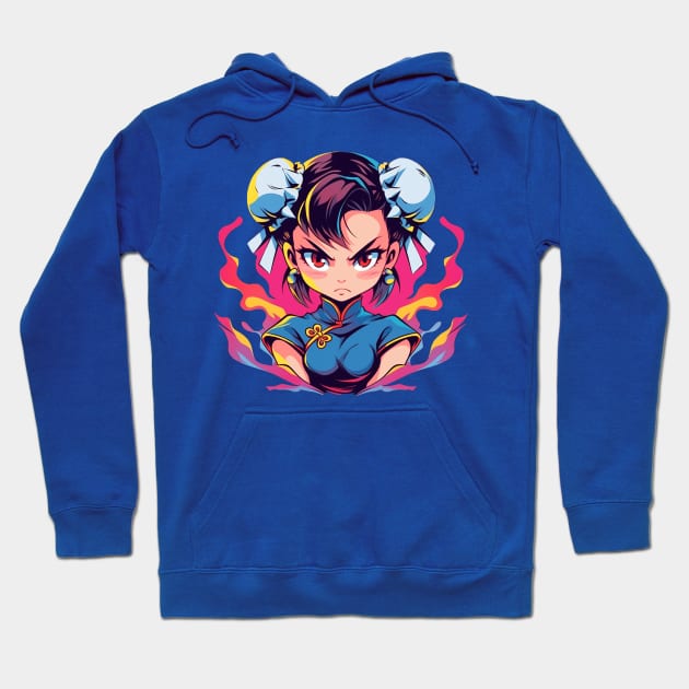 chun li Hoodie by piratesnow